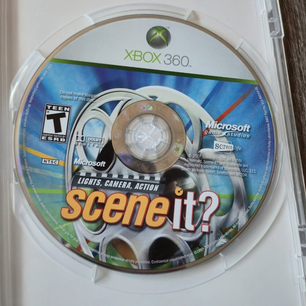 Microsoft Xbox 360 Scene It Lights Camera Action Game 4 Big Button Controllers - Picture 10 of 13